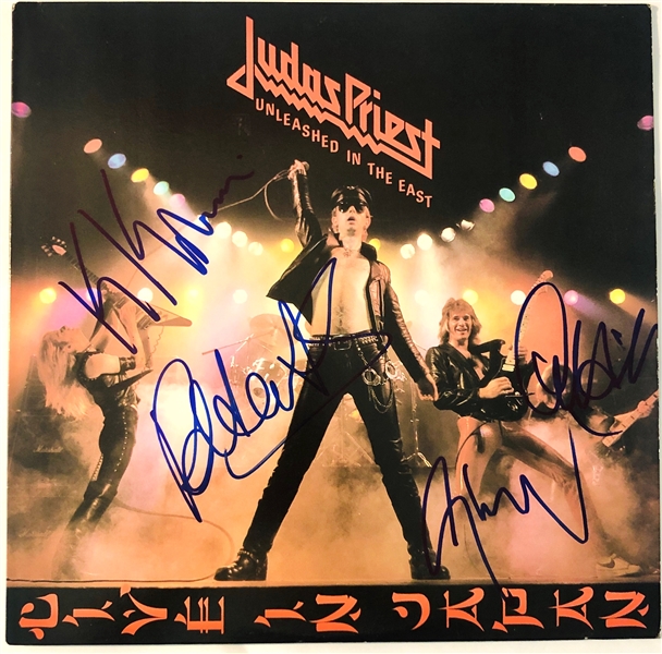 Judas Priest Group Signed "Unleashed in the East" Record Album (John Brennan Collection)(Beckett/BAS Guaranteed)