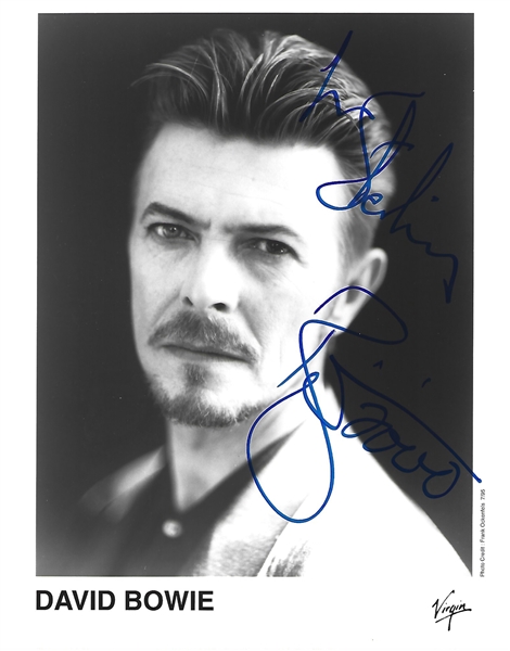 David Bowie Signed & Inscribed Stunning 8" x 10" Virgin Records Promo Photo (JSA LOA)