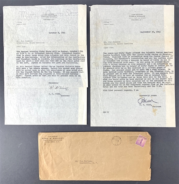(Shoeless Joe Jackson) Archive of Letters Written to Joe Jackson c. 1940s-50s (Joe Jackson Estate)