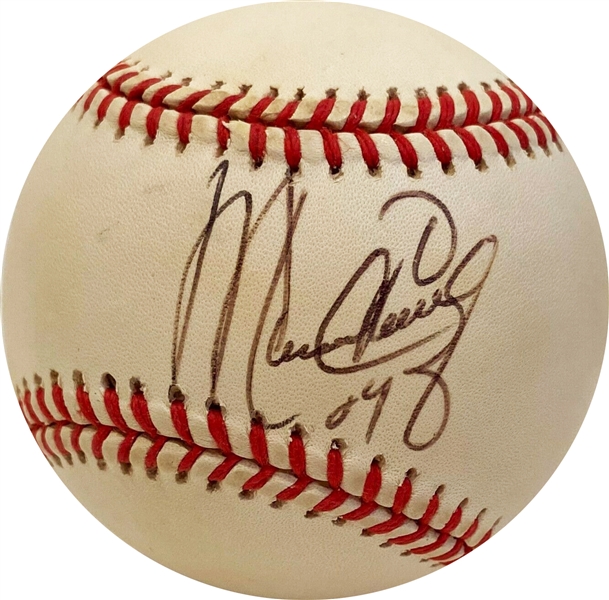 Manny Ramirez Single Signed OAL Baseball with Desirable Rookie Ers Autograph (JSA)