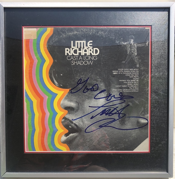 Little Richard In-Person Signed "Cast A Long Shadow" Album Cover in Framed Display (Beckett/BAS Guaranteed)
