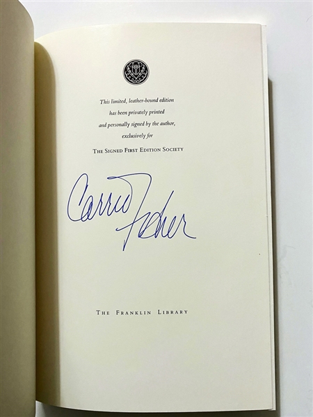 Carrie Fisher Hand Signed Limited Edition Leather Bound Hardcover Book: "Delusions of Grandma" (Beckett/BAS Guaranteed)