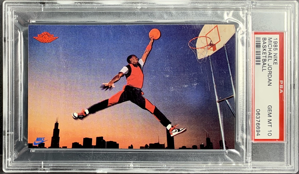 Michael Jordan 1985 Nike Promo Card - PSA Graded GEM MINT 10