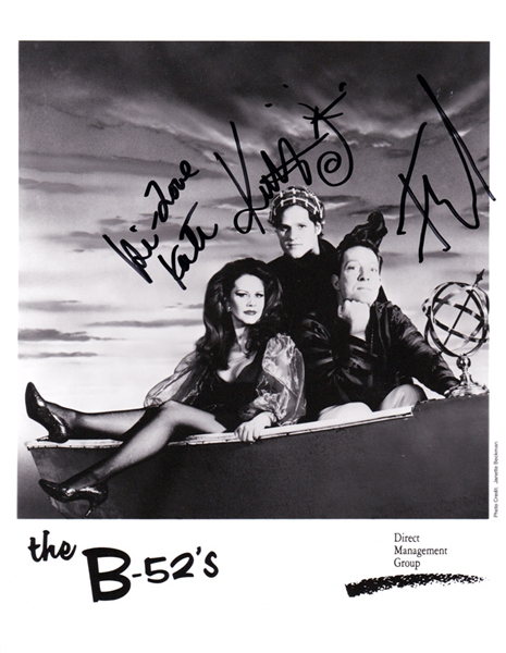 The B-52s Group Signed 8" x 10" Promotional Studio Photograph (Beckett/BAS Guaranteed)