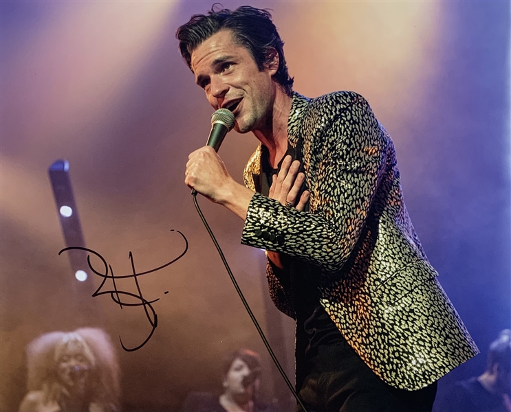 The Killers: Brandon Flowers In-Person Signed 8" x 10" Color Photo (Beckett/BAS Guaranteed)
