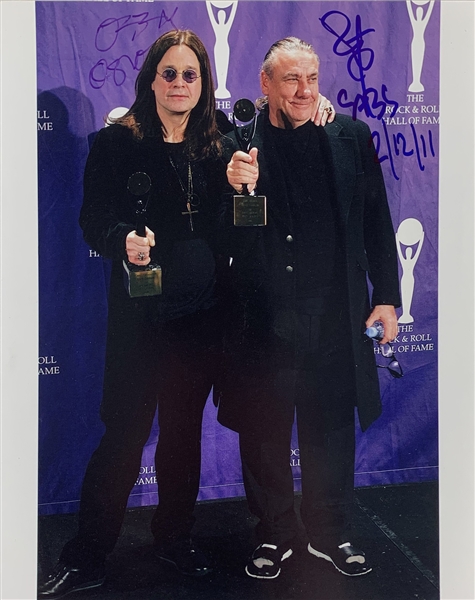 Black Sabbath: Ozzy Osbourne & Bill Ward In-Person Signed 8" x 10" Color Photo (Beckett/BAS Guaranteed)