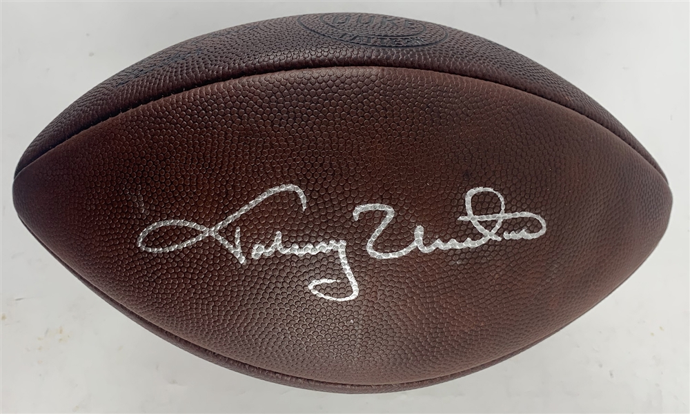 Johnny Unitas Impeccable Signed Vintage Style NFL Leather Duke Model Football - PSA/DNA Graded GEM MINT 10!
