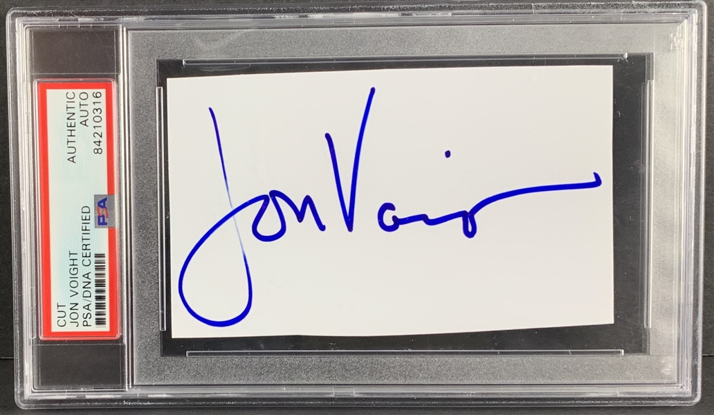 Jon Voight Signed 4" x 6" Card (PSA/DNA Encapsulated)