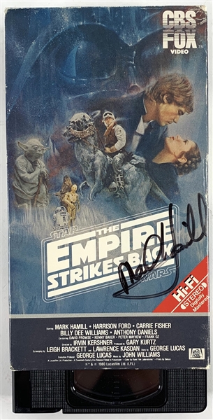 Mark Hamill Signed VHS Cassette Cover for "The Empire Strikes Back" (Steve Grad Collection)(Beckett/BAS Guaranteed)