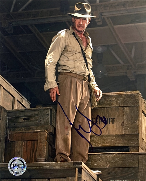 Harrison Ford In-Person Signed 8" x 10" Color Photo from "Indiana Jones and the Kingdom of the Crystal Skull" (Beckett/BAS Guaranteed)