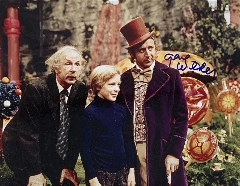 Gene Wilder In-Person Signed 8" x 10" Color Photo from "Charlie and The Chocolate Factory" (Beckett/BAS Guaranteed)