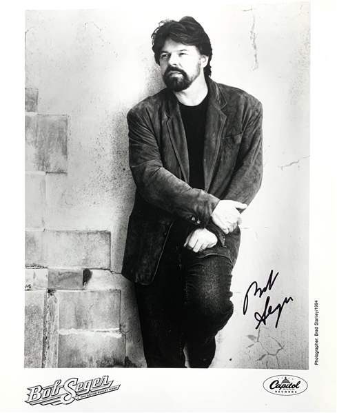 Bob Seger In-Person Signed 8" x 10" B&W Capitol Records Promotional Photograph (Beckett/BAS Guaranteed)