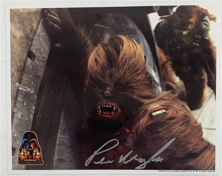 Peter Mayhew Signed Official Pix Celebration III 8" x 10" Color Photo from "Attack of the Clones" (Steve Grad Collection)(Beckett/BAS Guaranteed)