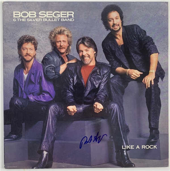 Bob Seger Rare Signed "Like A Rock" Album Cover (Beckett/BAS Guaranteed)