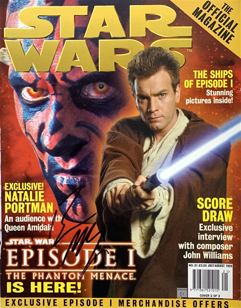 Ewan McGregor Signed July/August 1999 Star Wars UK Magazine (Steve Grad Collection)(Beckett/BAS Guaranteed)