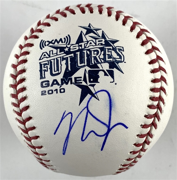 Mike Trout Rare Signed Official OML 2010 All-Star Futures Game Baseball (PSA/DNA)