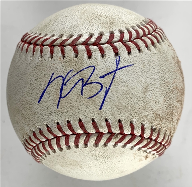 Kris Bryant Game Used & Signed OML Baseball :: 7-22-19 CHI @ SF :: Ball Pitched to Bryant! (PSA/DNA & MLB Holo)