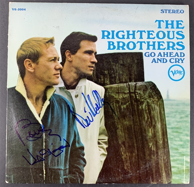 The Righteous Brothers Dual Signed "Go Ahead and Cry" Album (JSA)