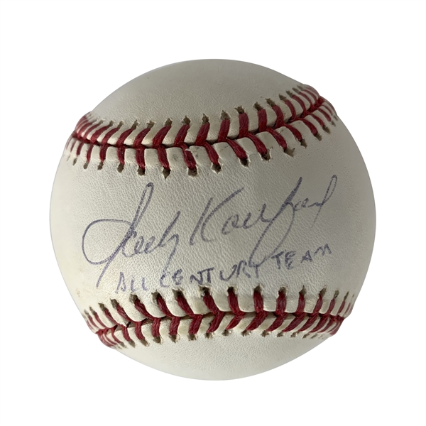 Sandy Koufax Signed OML Baseball w/ "All Century" Inscription (Beckett/BAS Guaranteed)
