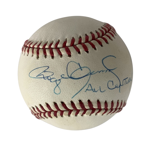 Roger Clemens Signed & Inscribed "All Century" OAL Baseball (JSA)