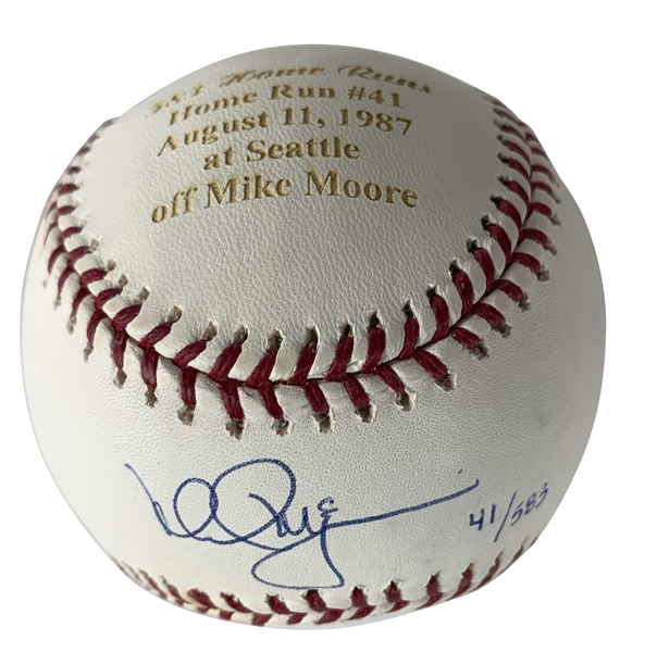 Mark McGwire Signed Engraved HR OML Baseball (MLB)