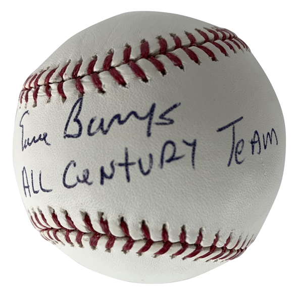 Ernie Banks Signed OML Baseball w/ "All Century" Inscription (PSA/DNA)