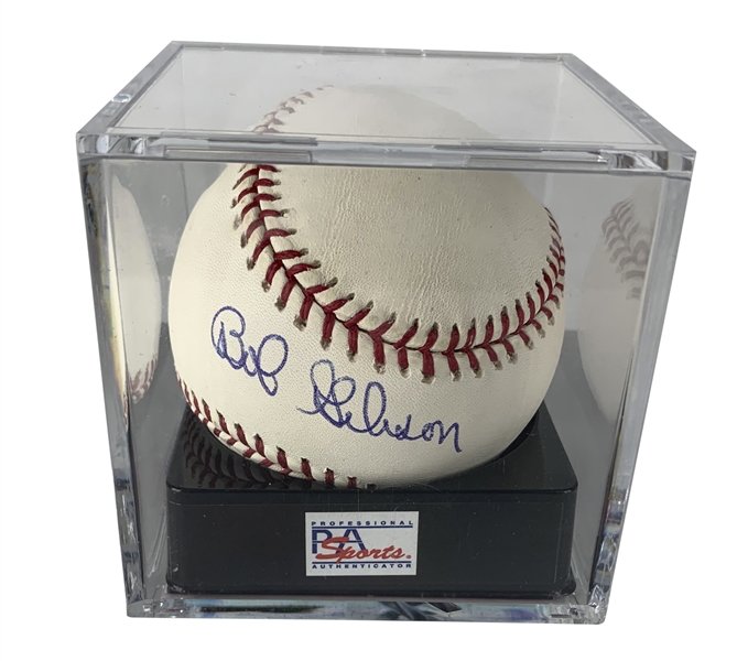 Bob Gibson Signed OML Baseball (PSA/DNA Graded 9.5!)
