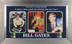 Bill Gates Signed January 1997 TIME Magazine Cover in Custom Framed Display (Beckett/BAS)