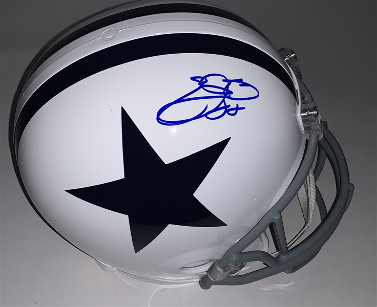 Emmitt Smith Signed Dallas Cowboys Replica Helmet (Beckett/BAS Guaranteed)