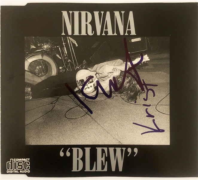 Nirvana In-Person Signed CD Cover Card for "Blew" EP Release (John Brennan Collection)(Beckett/BAS Guaranteed)