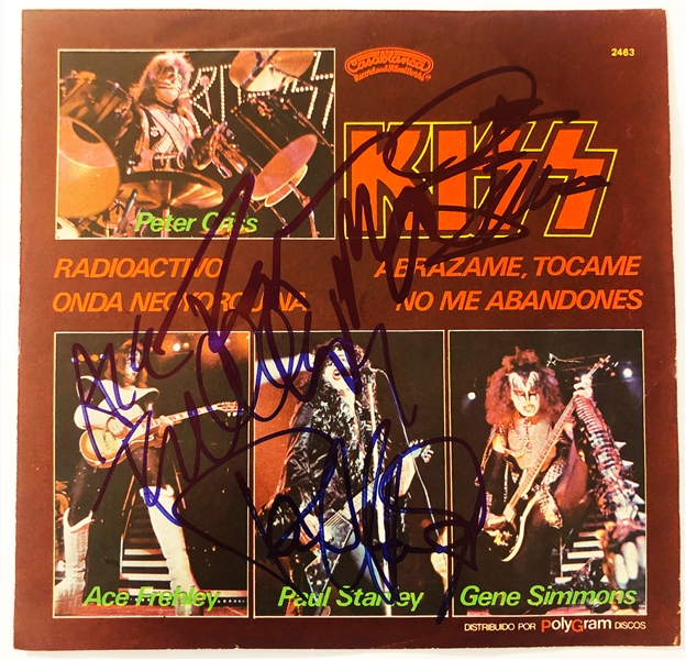 KISS Group Signed Mexican 7-Inch 45 RPM Album Release (John Brennan Collection)(Beckett/BAS Guaranteed)