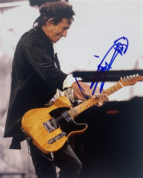 The Rolling Stones: Keith Richards Signed 8" x 10" Color Photo (Beckett/BAS LOA)