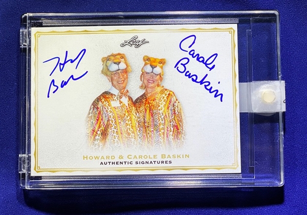 Tiger King: Carol Baskin & Howard Baskin Dual Signed Leaf Trading Card (Beckett/BAS Guaranteed)