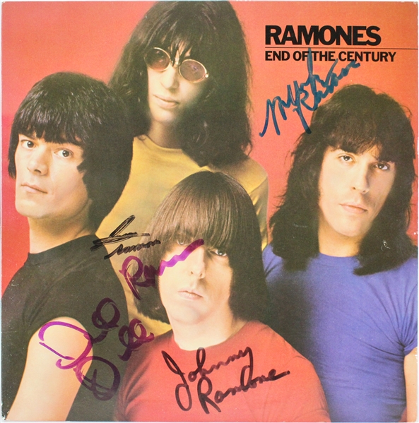 The Ramones Group Signed "End of the Century" Album (Beckett/BAS)