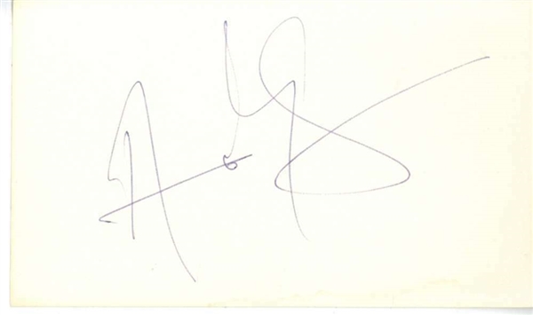 The Police: Andy Summers Vintage Signed 3" x 5" Index Card (Beckett/BAS)