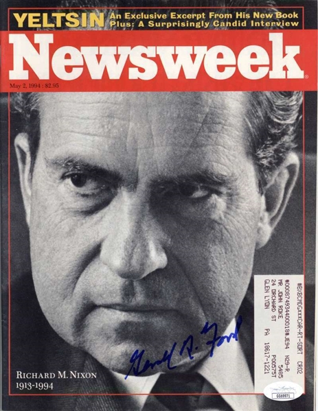 President Gerald Ford Signed 1994 Newsweek Magazine (JSA)