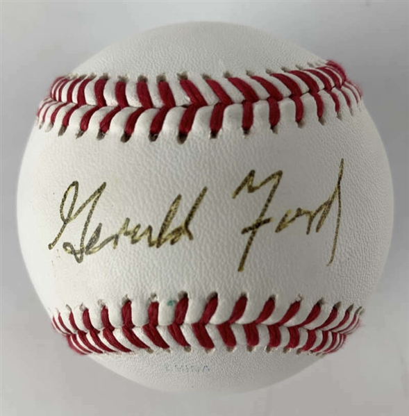 President Gerald Ford Signed Official League Baseball (Beckett/BAS) 