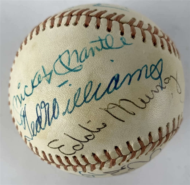 500 Home Run Club Signed OML Baseball w/ Rare 14 Signatures Including Mantle/Williams! (JSA)