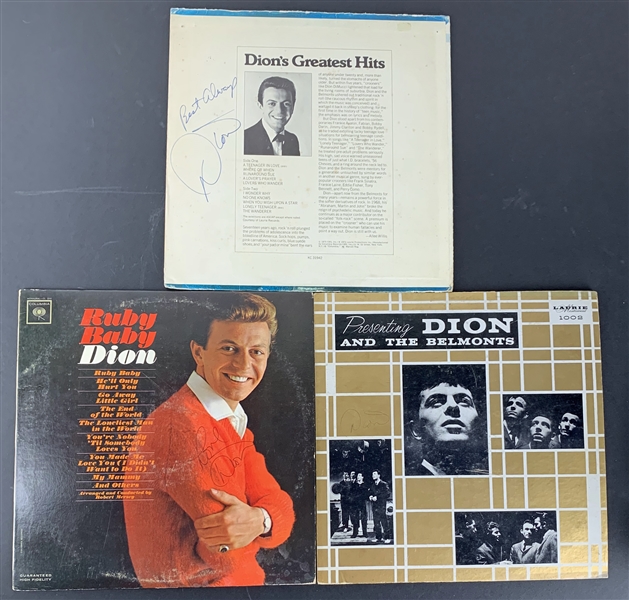 Dion Lot of Three (3) Single Signed Albums (Beckett/BAS Guaranteed)