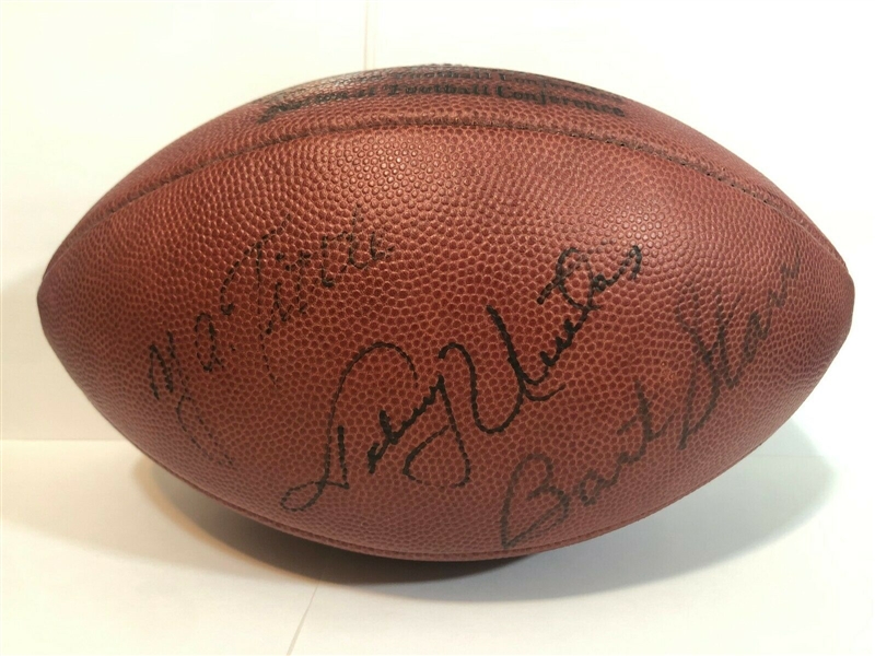 60s Finest: Bart Starr, Johnny Unitas & Y.A. Tittle Rare Vintage Signed Pete Rozelle Football (Beckett/BAS Guaranteed)