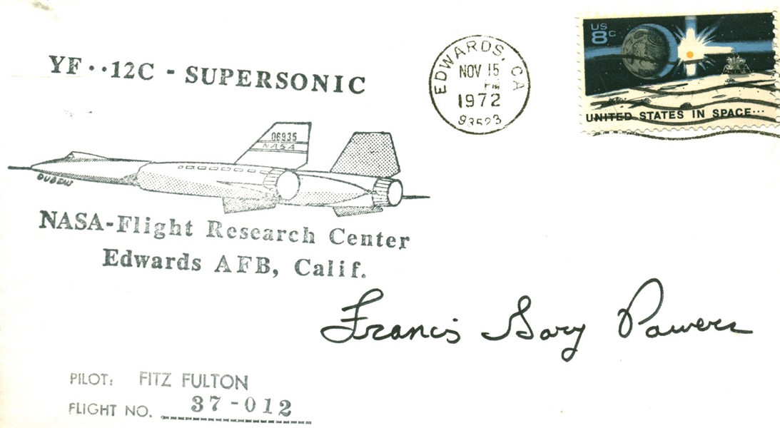 Supersonic Flight: Francis Gary Powers Signed FDC Coveer (JSA) 