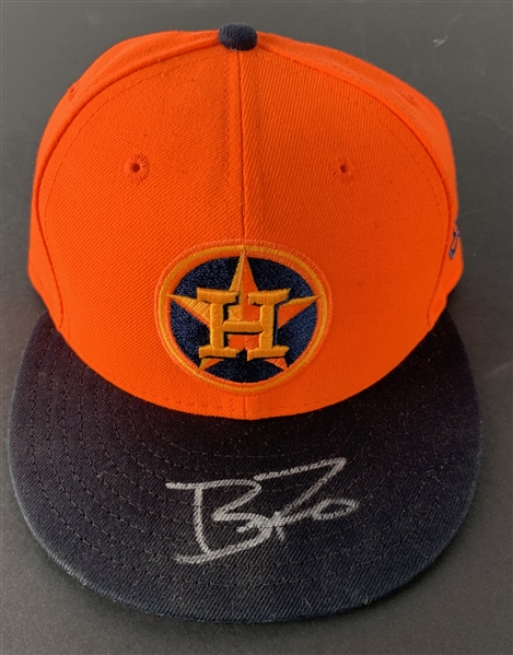 Brad Peacock Signed & Game Worn Houston Astros Players Weekend Aug 26th, 2018 Baseball Cap w/ Possible Evidence of Cheating! (PSA/DNA)