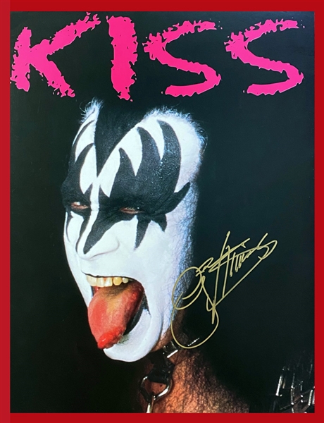 KISS: Gene Simmons Signed 11" x 15" High Quality Paperstock Photo (Beckett/BAS Guaranteed)