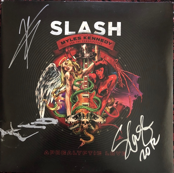 Slash & Myles Kennedy In-Person Signed "Apocalyptic Love" Record Album (Beckett/BAS Guaranteed)