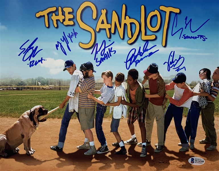 The Sandlot Cast Signed 11" x 14" Color Photograph w/ 6 Signatures! (Beckett/BAS)