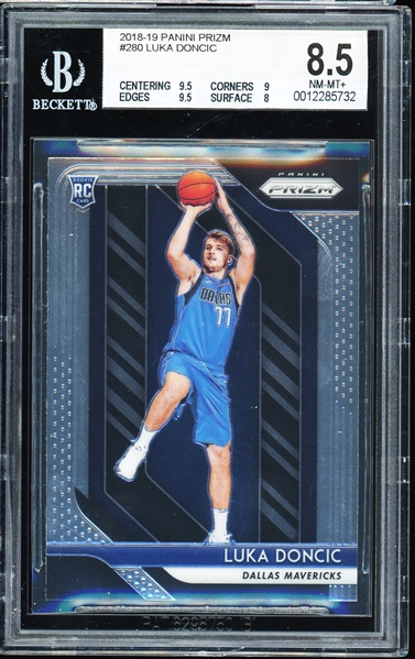 2018-19 Luka Doncic Panini Prizm #280 Rookie Card :: BGS Graded NM-MT+ 8.5 with (2) 9.5 Subgrades!