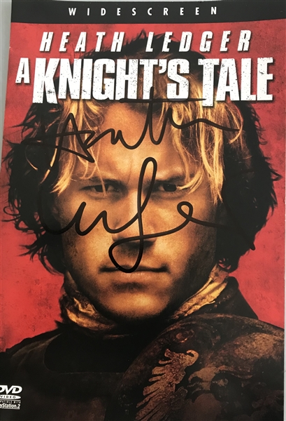 Heath Ledger In-Person Signed DVD Cover for "A Knights Tale" with Signing Proof! (ACOA)(Beckett/BAS Guaranteed)