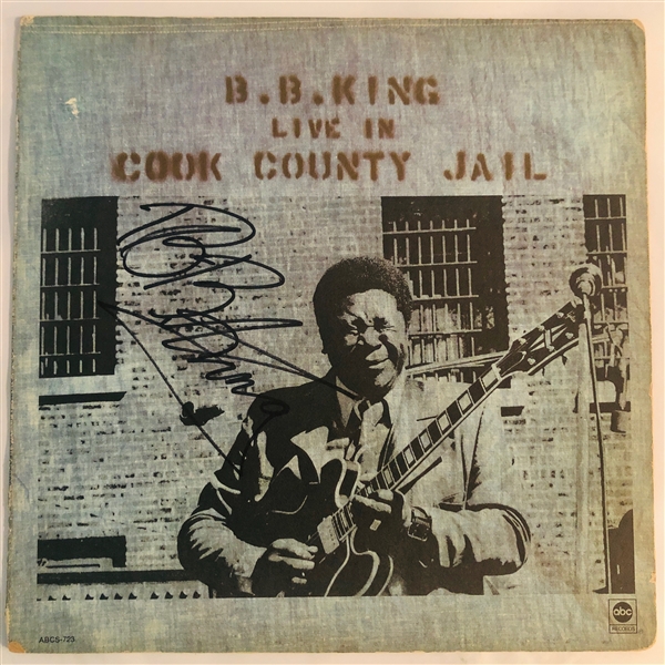 B.B. King In-Person Signed "Live in Cook County Jail" Record Album Cover (John Brennan Collection)(Beckett/BAS Guaranteed)