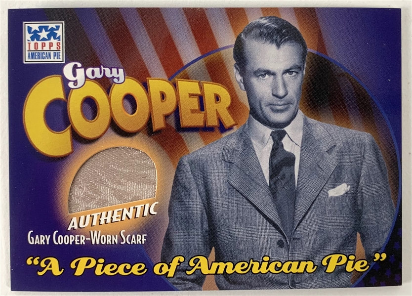 2002 Topps American Pie Gary Cooper Worn Scarf Relic Card