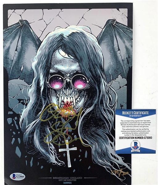 Ozzy Osbourne Signed 8.5" x 11.5" Hammer Magazine Promotional Print (Beckett/BAS COA)